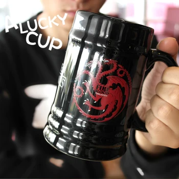 Thrones oyunu Dragon Kahve Fincanı Kurt Bardak Süt Bardak ve Kupalar Doğum günü Hediye Drinkware 500 ml