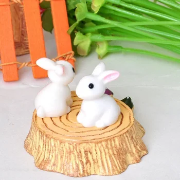 10 Adet Sevimli Minyatür Mini Tavşan Reçine Bahçe Peri Süs Çiçek Bitki Pot Hayvan Heykelcik Ev Dekorasyonu @LS JU0117