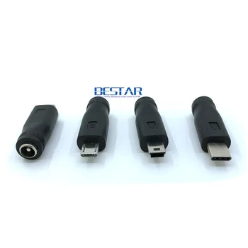 5 V DC 5.5 * 2.1 mm Güç girişi USB 3.1 Type C USB-C Tipi-c 5.5 mm *2.1 mm Mini USB ve Mikro USB DC Güç bağlantısı Adaptör