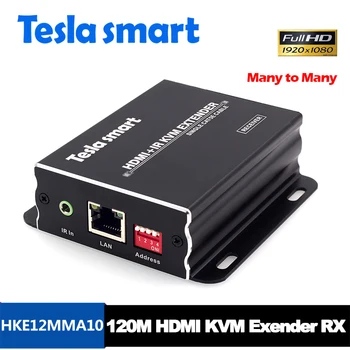 5/6 TCP/IP tarafından Tesla akıllı, daha Çok IP Ağ UZANABİLECEĞİ Extender Yüksek Kalite 120 USB HDMI IR UZANABİLECEĞİ Extender( Sadece Alıcı )