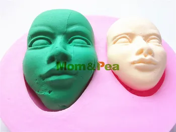 Anne&Pea 0168 Ücretsiz Kargo Yüzleri Silikon Kalıp Kek Dekorasyon 3D Fondan Kek Kalıp Gıda Sınıfı Silikon Kalıp Şeklinde