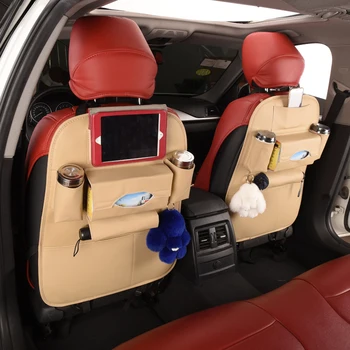 Yeni Tasarım Araba koltuğu saklama çantası Daha Büyük Kalın Deri Oto Araba koltuk kılıfı çanta çok Fonksiyonlu araç depolama kutusu ping