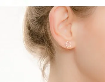 PİNJEAS yaratıcı Geometrik yıldız Küpe el Yapımı moda ear cuff minimalist ve düğün hediyesi kız arkadaşı