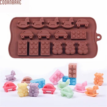 Çikolatalı Küp Kek Dekorasyon Kalıp Karikatür için COOKNBAKE DİY Silikon Kalıp Trojan ve Araç SİCM-215-8 Winnie