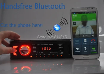 -Bluetooth el ücretsiz Telefon USB/SD Araç Elektroniği, iPod, 12 V Araç Radyo Stereo FM MP3 Player 1 DIN boyutu Dash