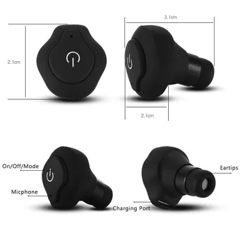 Aimitek TW-13 TWS Mini Bluetooth Stereo Kulaklık Mikrofon İle Cep Telefonları İçin eller ser Spor İkizlerin Gerçek Kablosuz Kulaklık Kulaklık