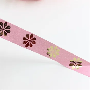 15 mm KSCRAFT*DİY Zanaat Yapışkan Deco Japon Washi Kağıt Maskeleme Kapakları için 10 milyon Yapışkan Bant Pembe Çiçek Bandı