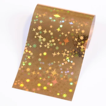 15 Sayfa Starry Sky Lazer tırnak Tırnak Süslemeleri için 4*10cm Renkli Işıltı Transfer Etiket, DİY Tırnak Uçları Folyo