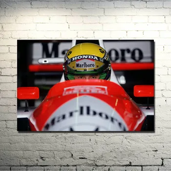 Ayrton Senna da Silva F1 Yarışçısı Sanat İpek Poster 010 Oturma Odası Dekorasyonu İçin 13x20 24x36 inç Spor Fotoğrafları