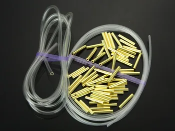 Pirinç Metal Borular Tüpler+Tüp Astar+Junction (Altın ) paket başına 60pcs Tubeing ABD-Bağlama Malzemeleri Sinek