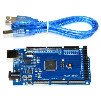 Arduino DİY Başlangıç SETİ MEGA2560 REV3 için USB Cabl ile 1 ADET Mega R3 2560 ATmega2560-16AU CH340G Geliştirme Kurulu