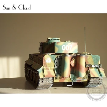 Oyun DİY Çocuk Oyuncak Bulmaca 1:25 DİY 3D Almanya'nın Tiger Tank PIT Sürümü, Yüksek çözünürlüklü Kağıt Model Monte El İşi