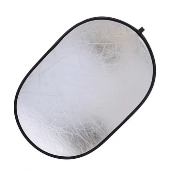 2 60x90CM 1 Taşınabilir Katlanabilir Gümüş&Beyaz Fotoğraf Reflektör Oval Fotoğraf Stüdyosu Işık Reflektör Kamera TRUMAGİNE