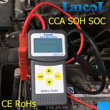 Yazdırma fonksiyonu ile dijital akü test cihazı CCA 12 V kurşun asit batarya test cihazı MİKRO-200