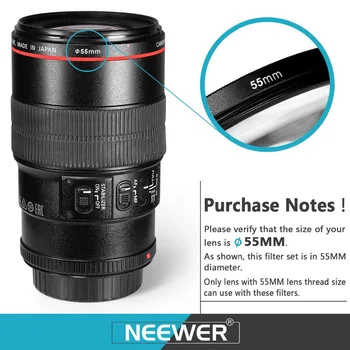 Canon/Nikon İçin Neewer Yakın Profesyonel UV ARAMAYA KLS Lens Filtresi+-1 ++ Yukarı 2 +4+10 Aksesuar Kiti