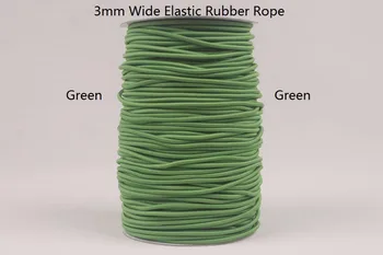 Floresan Yeşil, Yeşil, Askeri Yeşil, 20 metre/çok Elastik Kordon 3mm Boncuk Streç İplik Dize İp