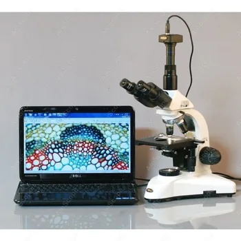 Laboratuvar Trinoküler Biyolojik Mikroskop--AmScope 40X-2000X Laboratuvar Trinoküler Biyolojik Bileşik Mikroskop Malzemeleri