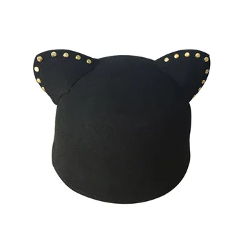 Erkek ve kadınlara yönelik yeni sevimli kedi 2017 han edition kulak bez Binicilik cap beyzbol şapkası perçin