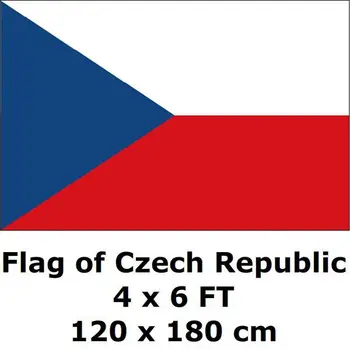 Çek Cumhuriyeti Bayrağı 120 x 180 cm 100D Polyester Büyük Büyük Czechish Bayraklar, Milli Bayrak, Ülke Bayrağı