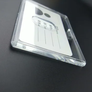 Kristal akrilik şeffaf etiketler bekçi giriş kartı personel kimlik kartı set kart çalışması