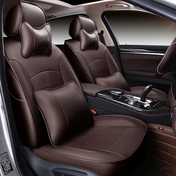 ( Ön + Arka ) Özel Deri araba koltuğu SsangYong Korando Başkanı Kyron Actyon Rexton araba aksesuarları oto tasarımını kapsar