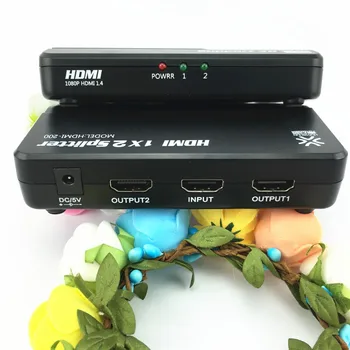 HDTV PS3 XBOX EP programı İçin 1080P 3D Mini 2 Port HDMI Splitter Değiştirici 2'de 1x2 1 HDMI Dağıtıcı Splitter kaliteli