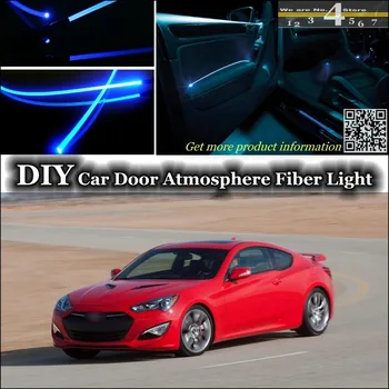 Hyundai Genesis Coupe iç Ortam Işığı Kapıdan İçeri Atmosfer Fiber Optik Bant Işıkları Ayarlama Paneli aydınlatma Tamir için