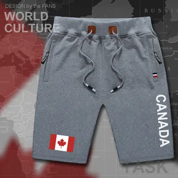 Kanada Kanadalı erkek şort plaj yeni erkek Yönetim Kurulu bayrak egzersiz fermuar pocket giyim markası CA vücut ter şort