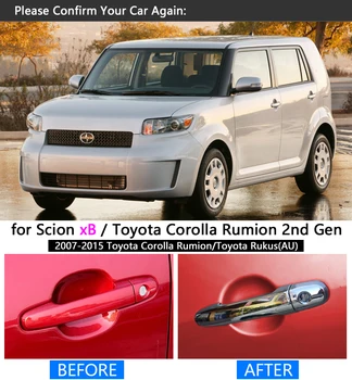 Toyota Corolla Rumion 2010 2013 Aksesuar Çıkartmaları Araba Rukus 2008 Scion xB için - Krom Kapak Şekillendirme Seti Trim