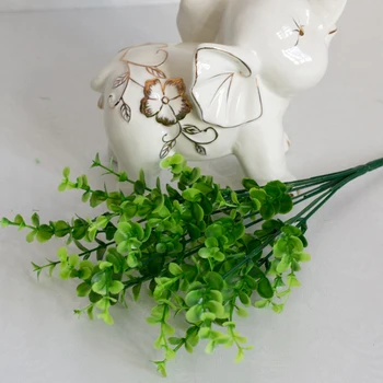 Sıcak Satış Yeşil Yapraklar Avrupa 1 Buket, Yapay Çiçek, Sahte Yaprak Düğün Ev Dekorasyon Canlı