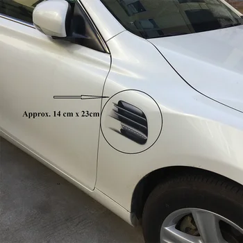 1 SEEYULE Yeni Stil SUV Araba için çıkartma 3D Sahte Havalandırma Tarzı Araba Sticker Dekorasyon seti Yan tampon