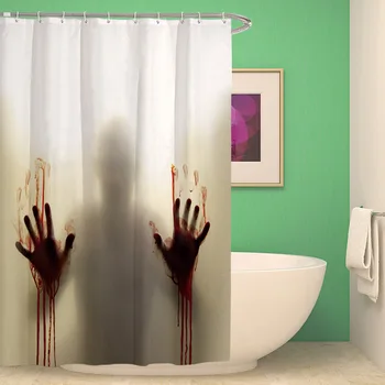 Kanlı Eller Duş Perdesi, su Geçirmez Banyo Duş korkunç, Korkunç Zombi Adam Duş 71