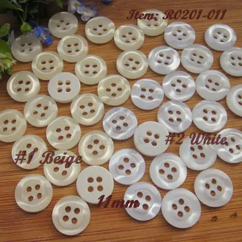 100pcs 11 4 delik Gömlek düğmeleri Çift Zanaat Giyim Malzemeleri Dikiş Düğmeleri Dikiş Yüksek Kalite kenar Sedefli Yuvarlak