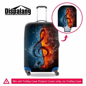 Dispalang moda müzik not baskı 18-30 inç kapak koruyucu toz kapağı streç bagaj kapağı Seyahat tramvay durumda bavul