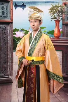 Çin Ulusal hanfu siyah Antik Çin kostüm hanfu erkek giyim Geleneksel Ulusal Tang takım Elbise sahne Cosplay Kostümleri