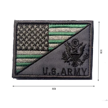 1 adet 12 * 5cm Taktik Moral Nakış Rozet Giyim ABD Bayrak + U. S. AMRY Kumaş Zırh 6 Renk