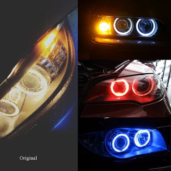 1 Set Angel Eyes şekillendirme Şeytan gözleri ışık BMW E39 E53 Samsung Nokia E63 E64 E65 E66 E87 2005 İçin Otomatik Lambası 12 V Mavi Vurgulanan araba LED