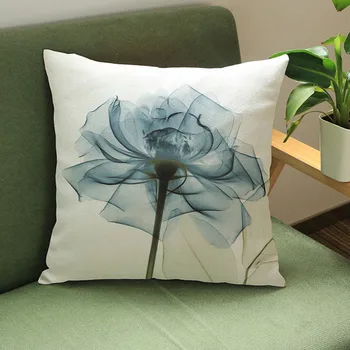 3D Stereo Çiçek Suluboya Yastık Kapak 10 Stil Mor Mavi Sarı Pembe Yastık kılıfı 45cm 45*Dekoratif Yastık kılıfı Kanepe