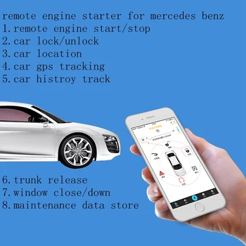 PLUSOBD GPS Araba Alarmı, Mercedes Benz İçin Uzaktan Motor çalıştırma Uygun B GLA ML G GL Class İle+GSM Araç Alarm ve İzleme Sistemi GPS