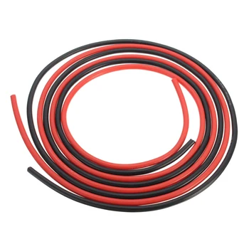 RC Siyah+Kırmızı (3m) 12 AWG 10 Metre Ölçer Silikon Kablo Esnek örgülü Bakır Kablolar