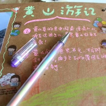 ZhuTing 10 adet Metal Renkli Kalem Boyama Araçları Okul Sanat Malzemeleri Öğrenci Öğretmen Hediye Rastgele Renk