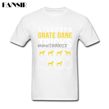 H-3XL Grate Dane Köpek Gömlek Erkek Kısa Kollu O Boyun Erkek Baskılı T-shirt Grup Elbise Tops