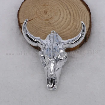 Sıcak buffalo Kafa kolye Boğa Sığır Boncuk Reçine Boynuz Sığır Takı Aksesuarları için 1038 Kolye Charm