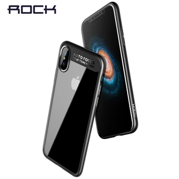 İPhone X Durum için, ROCK Ultra iPhone X Bu Funda Shell Case için Tam Koruyucu PC & TPU Hybrid Silikon Kılıf Kapak İnce