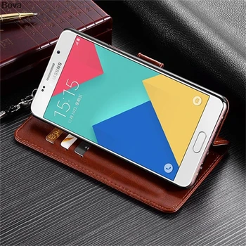 Samsung Galaxy A9 A900f A9000 Pu deri telefon kılıfı cüzdan kapak için A9 2016 A9100 kart tutucu kapak dava Samsung için