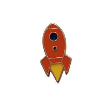 Seç: 1 Set Airpane Roket Uzay aracı Pin Karikatür Broş Giysi Kot İçin Metal Rozetleri Emaye Pin Giyim Sırt çantası Set