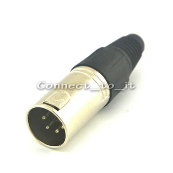 2 Adet 4Pin XLR Tak erkek Pin Adaptör Ses bağlantısı Yüksek Kalite