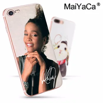 Apple iPhone 8 7 6 6 için MaiYaCa Seksi şarkıcı Whitney Houston Lüks Moda Telefon kılıfı Artı X 5 5S 5C 4 4S Cep telefonu Kapak SE