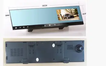 Kamera DVD/VCR/CCD olarak +3axis G stok HD Kamera 4.3 araç dikiz aynası DVR AV-sensör+tuş +çene hareketli 2 KANAL av