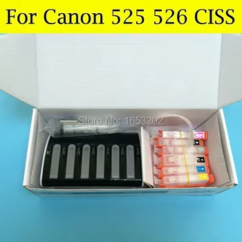 5 Renk ARC Çip İle CANON INKJET sunan, yüksek performansa/5150/6150/8150 Prinjter İçin yeni Cıss Sistemi PG-525 CLİ-526 CLİ526